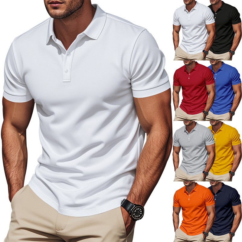 Polo Shirt Pique - Casual slim fit overhemd met korte