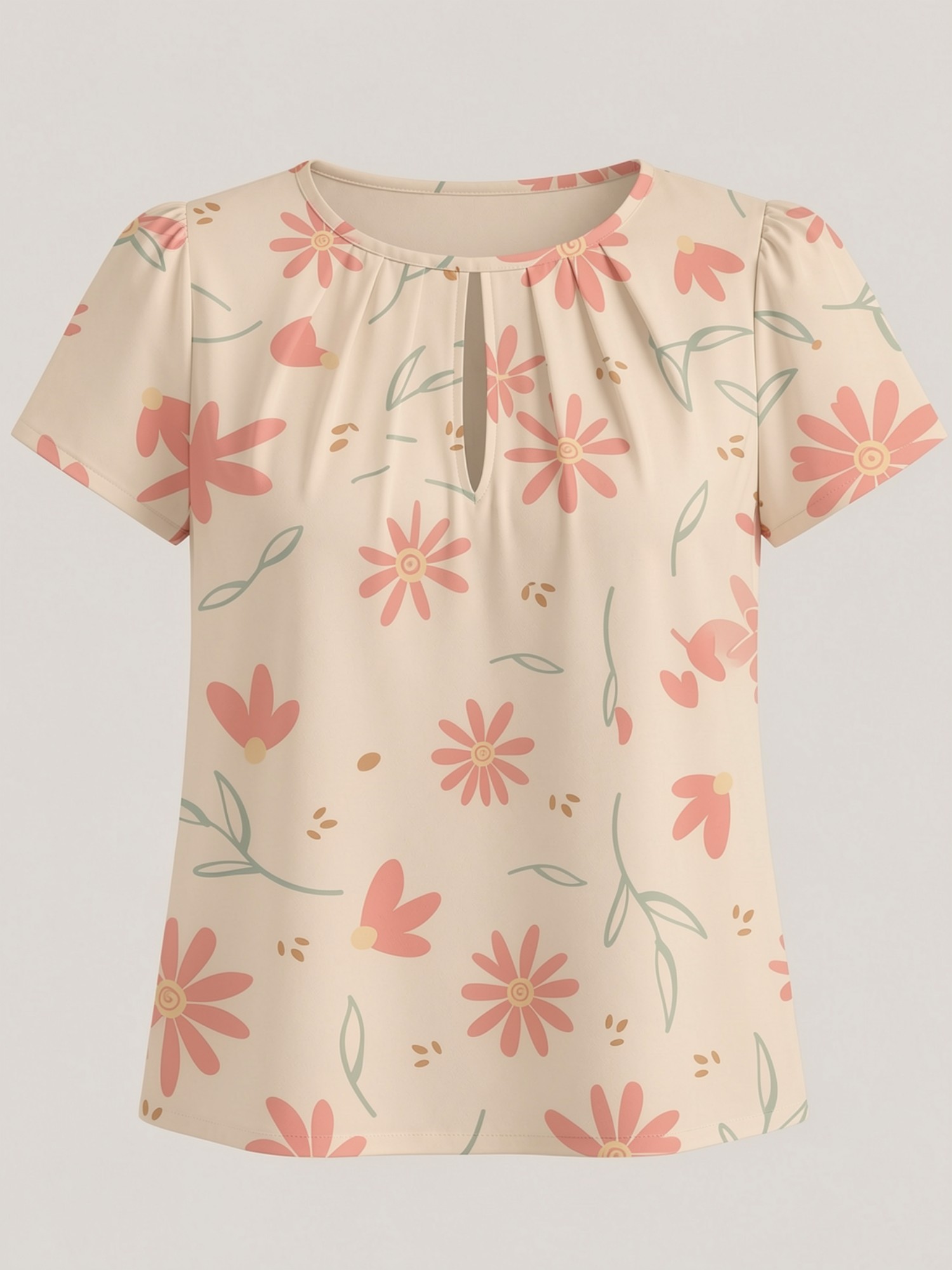 2026 Nieuw elegant T-shirt voo - Resort Shirt Floral recensie en prijs