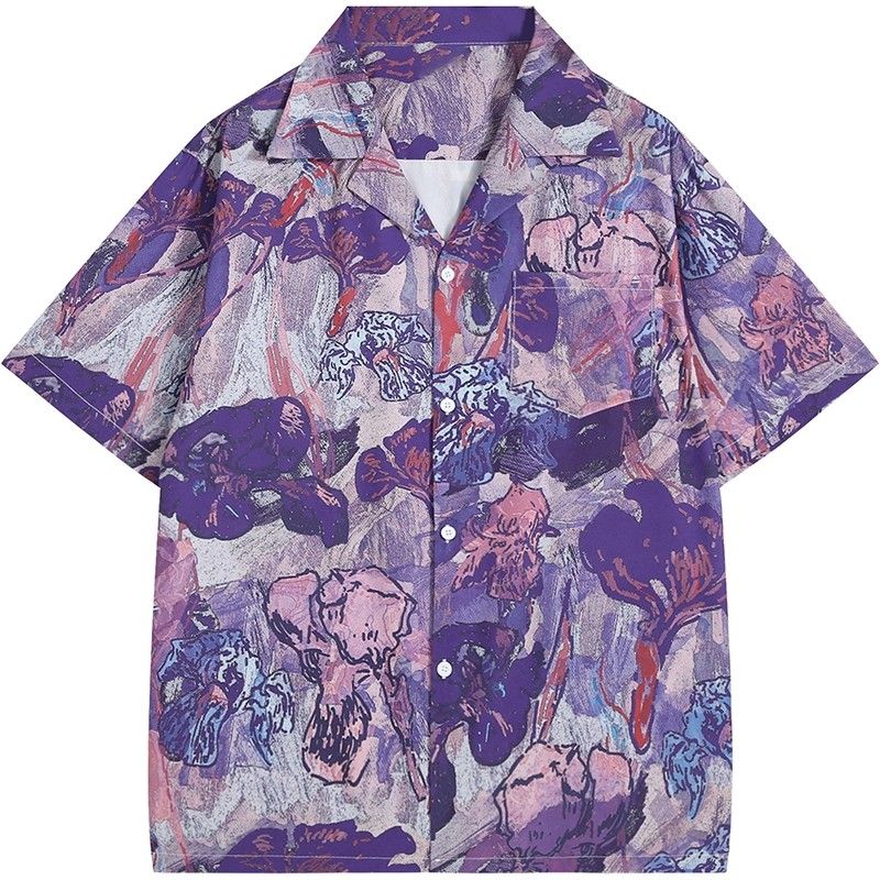 Vintage paars olieverfschilder - Resort Shirt Floral recensie en prijs