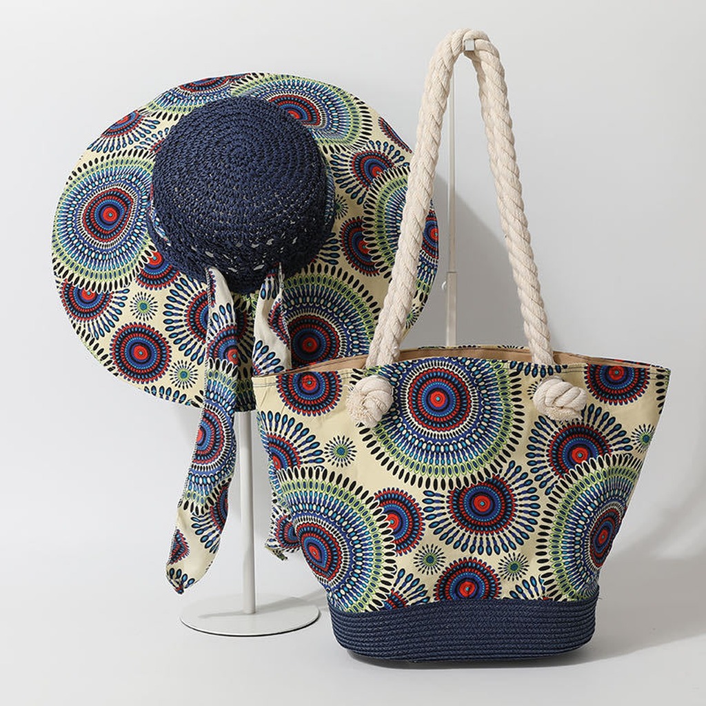 Boho strohoed en strandtas set - Bucket Hat Straw recensie en prijs