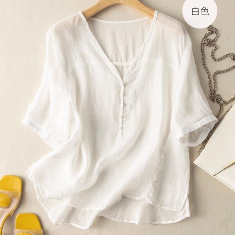 Dames T-shirt van linnenmix me - Linen Shirt Breathable recensie en prijs
