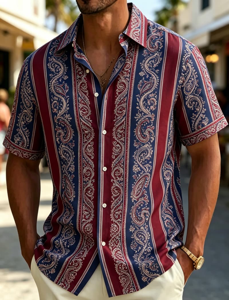 Herenshirt met korte mouwen, r - Resort Shirt Floral recensie en prijs